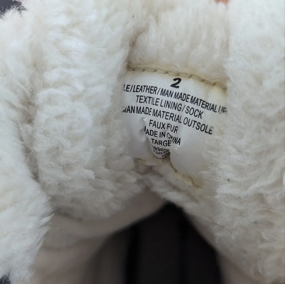 All In Motion Skylar Lace-Up Thermolite Faux Fur Winter Boots Blush Girls Size 2 - Picture 5 of 6